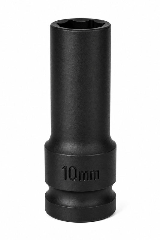 10mm 1/2" Drive Deep Impact Socket – 6-Point CR-MO Steel