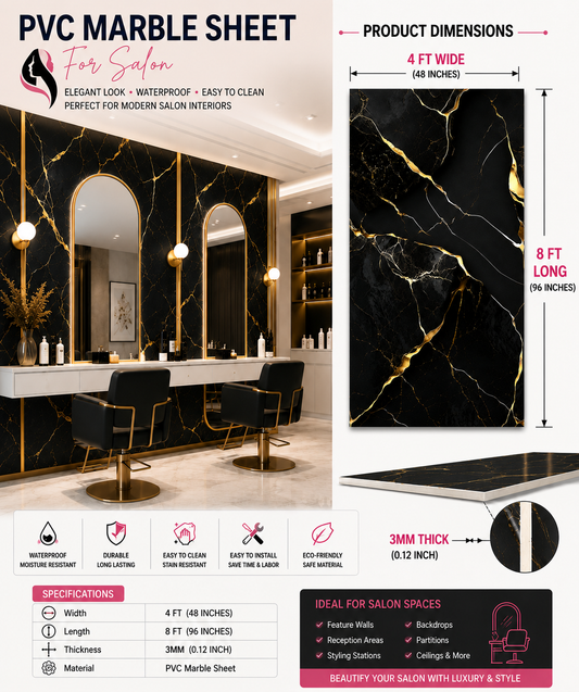 4 × 8 FT Waterproof Wood Grain UV Marble Sheet Wall Panel for Home Decoration - DY2427