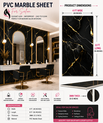 4 × 8 FT Waterproof Wood Grain UV Marble Sheet Wall Panel for Home Decoration - DY2427