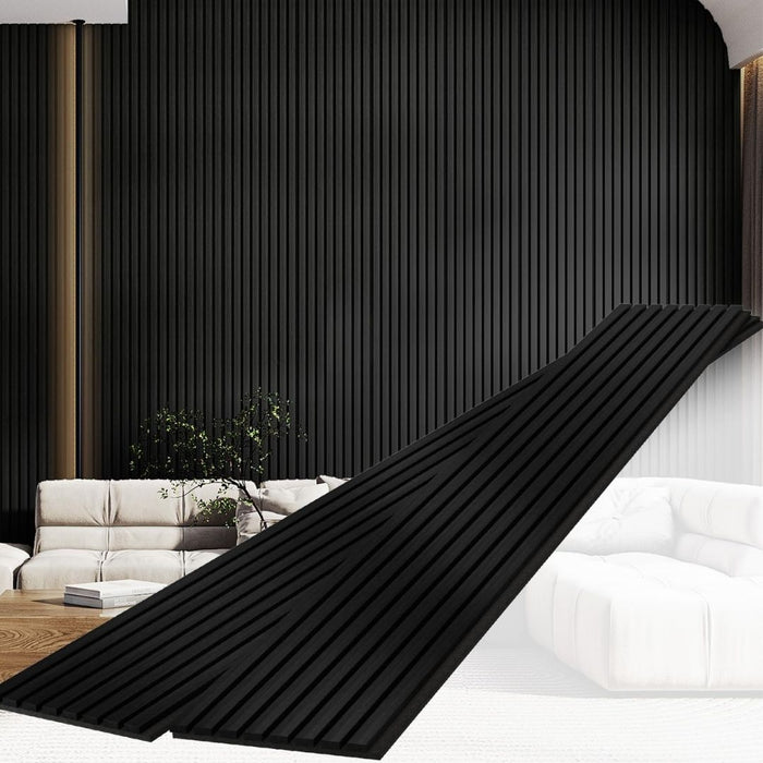 2/10FT Wooden Acoustic Panels - Black Panel