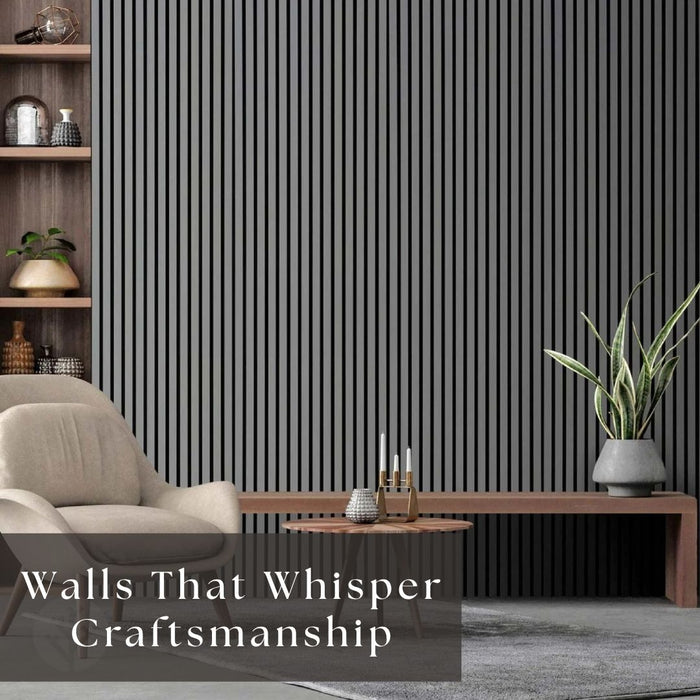 2/10FT Wooden Acoustic Panels - Grey Panel