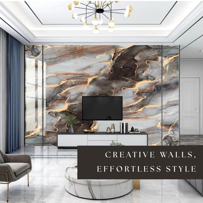 4/8FT 3D PVC Marble Wall Panels - BLD-682