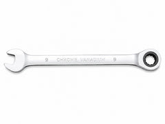 9mm Ratcheting Chrome Vanadium Combination Wrench CRV Metric Hand Tool