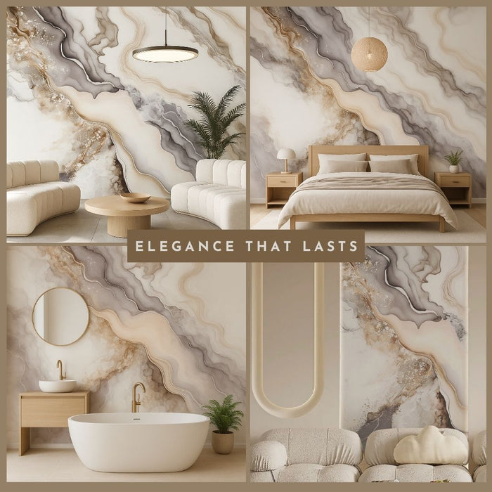 2/10FT Waterproof Wood Grain UV Marble Sheet Wall Panel for Home Decoration - DY2438