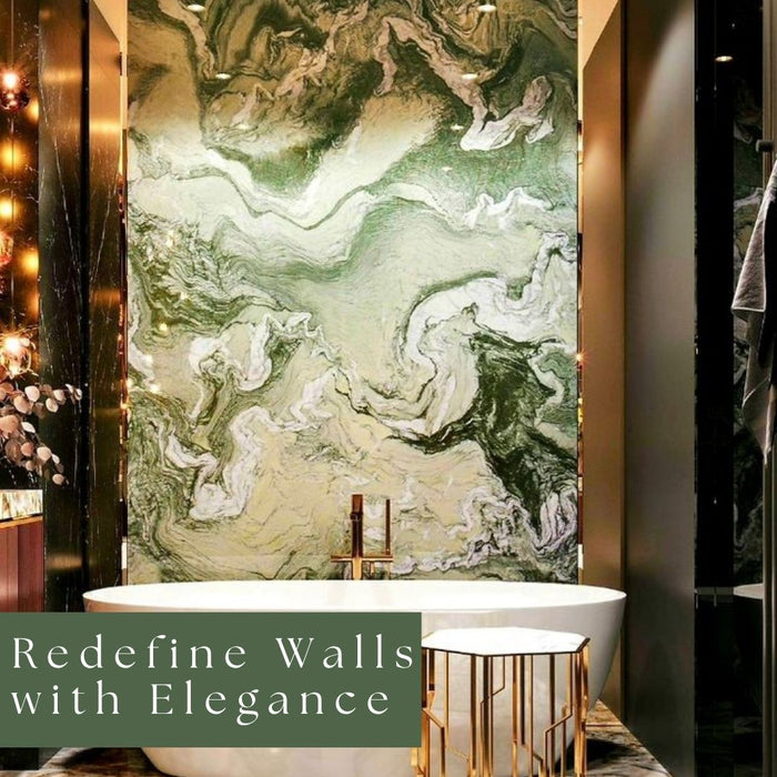 2/10FT Waterproof Wood Grain UV Marble Sheet Wall Panel for Home Decoration - DY2430