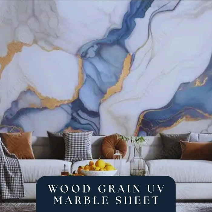 2/10FT Waterproof Wood Grain UV Marble Sheet Wall Panel for Home Decoration - DY2443