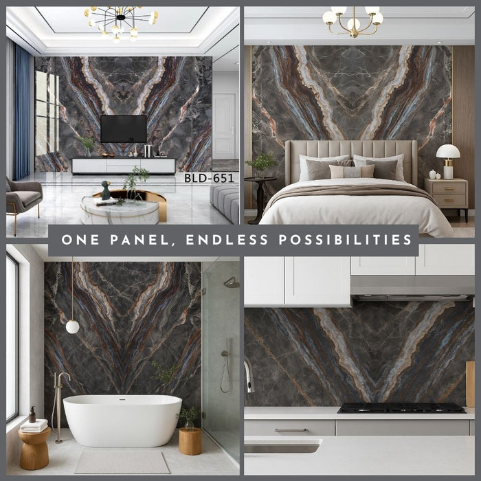 4/8FT 3D PVC Marble Wall Panels - BLD-651