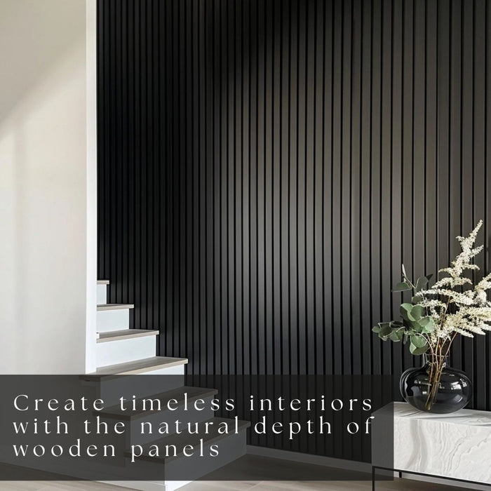 2/10FT Wooden Acoustic Panels - Black Panel