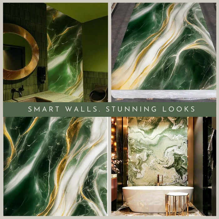 2/10FT Waterproof Wood Grain UV Marble Sheet Wall Panel for Home Decoration - DY2430