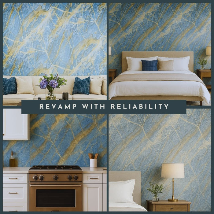 2/10FT Waterproof Wood Grain UV Marble Sheet Wall Panel for Home Decoration - LJ24827T