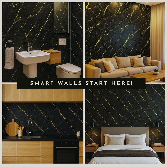 2/10FT Waterproof Wood Grain UV Marble Sheet Wall Panel for Home Decoration - LJ24823T