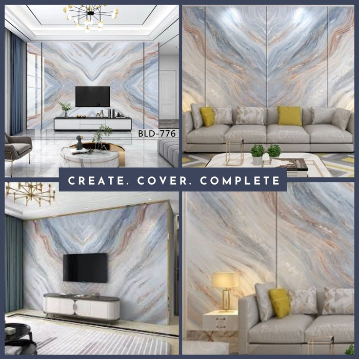 4/8FT 3D PVC Marble Wall Panels - BLD-776