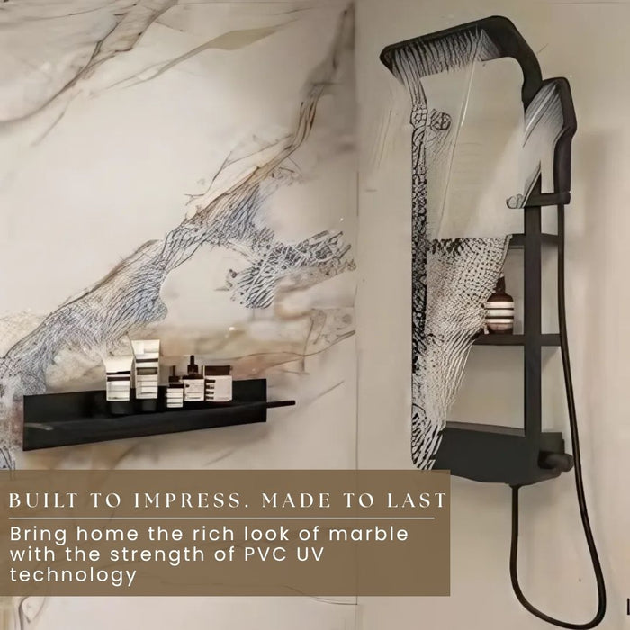 2/10FT Waterproof Wood Grain UV Marble Sheet Wall Panel for Home Decoration - DY2434