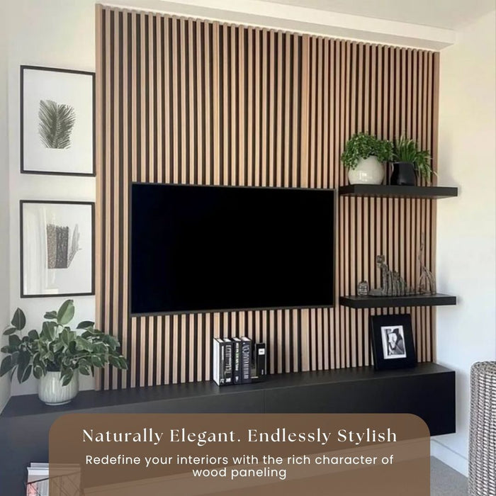 2/10FT Wooden Acoustic Panels - Brown Panel