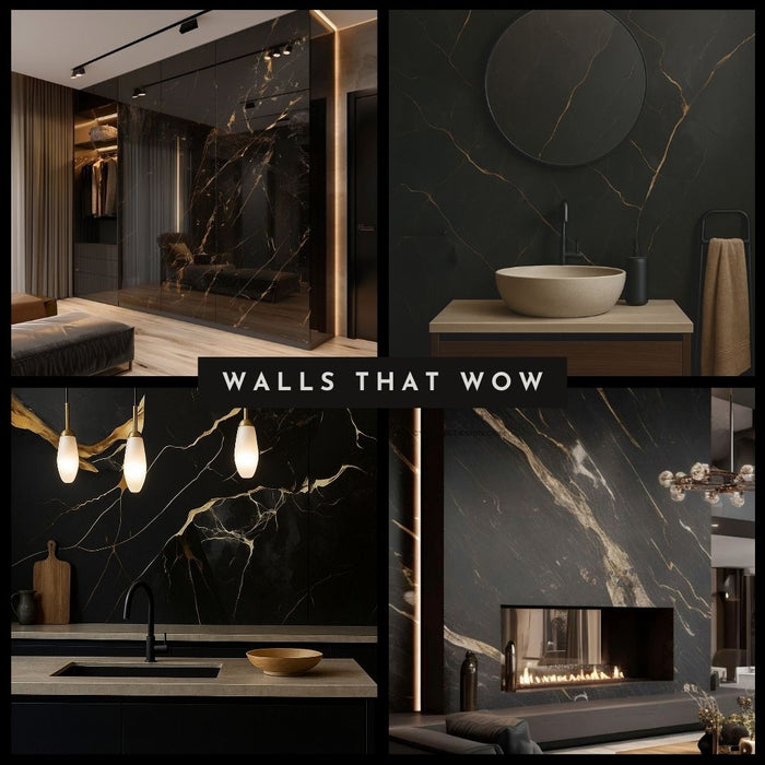 2/10FT Waterproof Wood Grain UV Marble Sheet Wall Panel for Home Decoration - DY2427