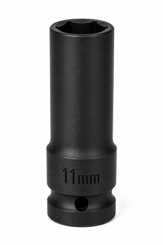 11mm 1/2" Drive Deep Impact Socket – 6-Point CR-MO Steel