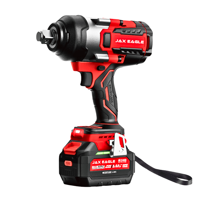 20V Cordless Impact Wrench Brushless Gun | Heavy Duty 3/4-Inch High Torque 1580Nm Battery Powered Impact Wrench with Charger