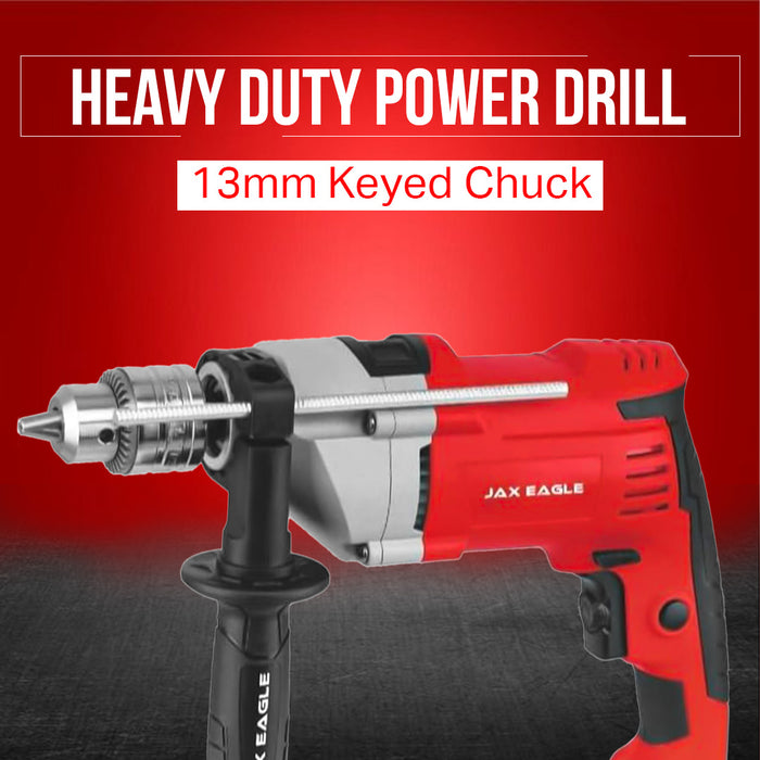 Impact Drill - ID1100 Heavy-Duty Electric Power Drill for Concrete, Metal, and Wood