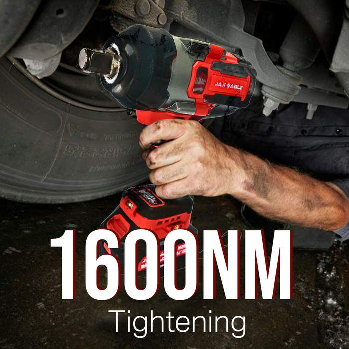 20V Cordless Impact Wrench Brushless Gun | Heavy Duty 3/4-Inch High Torque 1580Nm Battery Powered Impact Wrench with Charger