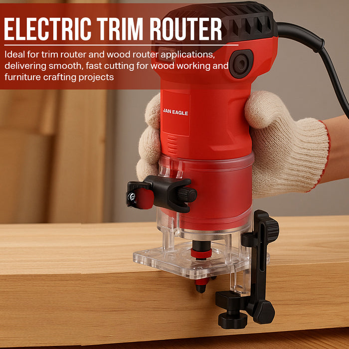 WT635M Router Tool 580W High-Speed Wood Router 32,000 RPM Electric Trim Router Compact Palm Router Plunge Router for Woodworking Edge