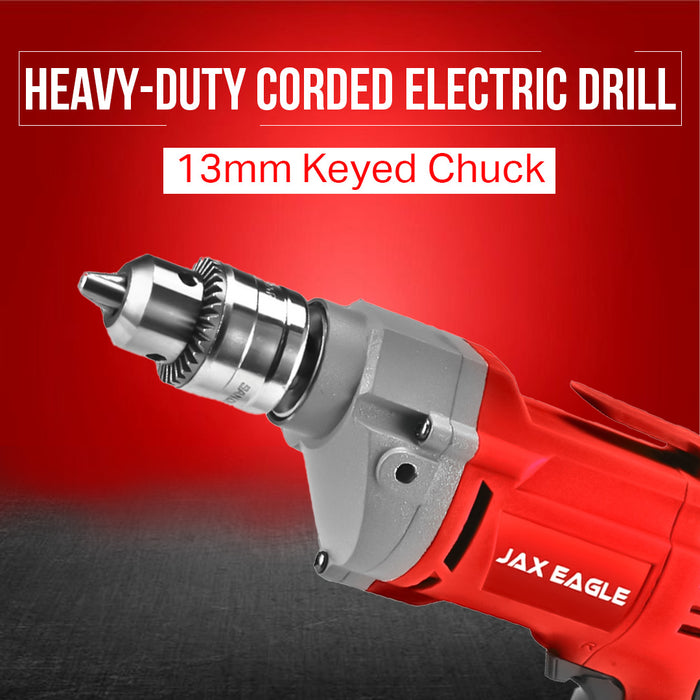 Electric Drill - ED1100 Heavy-Duty Corded Power Drill for Wood, Metal & Masonry
