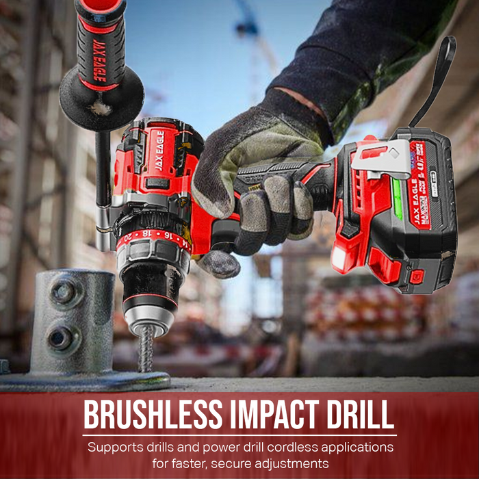 KB13150PRO 20V Cordless Drill, Brushless Impact Drill with 150Nm Torque, 13mm Chuck, Dual Speed, Hammer Drill