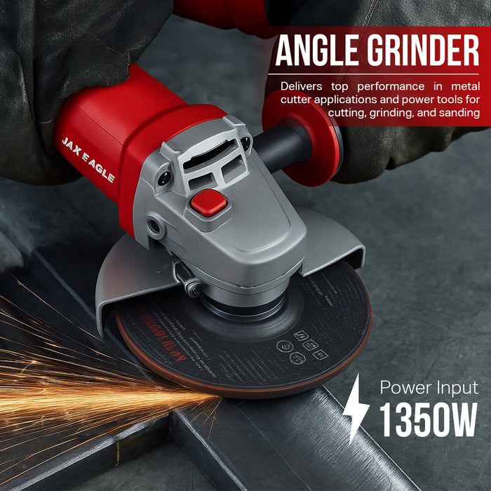 Power Angle Grinder - AG1350EC  Variable Speed Corded Grinder for Cutting, Grinding & Polishing