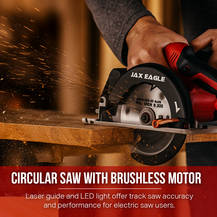 20V Cordless Circular Saw with Brushless Motor and Precision Laser Guide - CS05BL