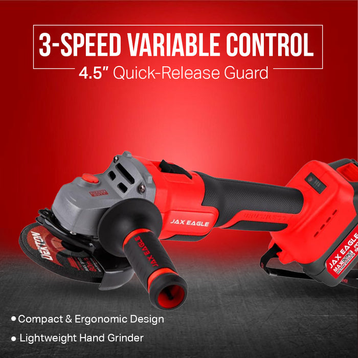 20V Cordless Brushless Angle Grinder | 4-1/2 Inch, 3-Speed Modes – AG125S