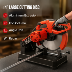 14-Inch (355mm) Metal Chop Saw CS2800PLUS – 2800W Heavy-Duty Cut Off Tool Machine