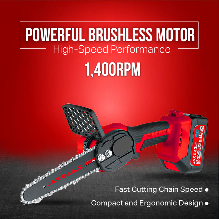 20V Mini Chainsaw Cordless Brushless Electric Chainsaw with Soft Start 6m/s - CS06BLC