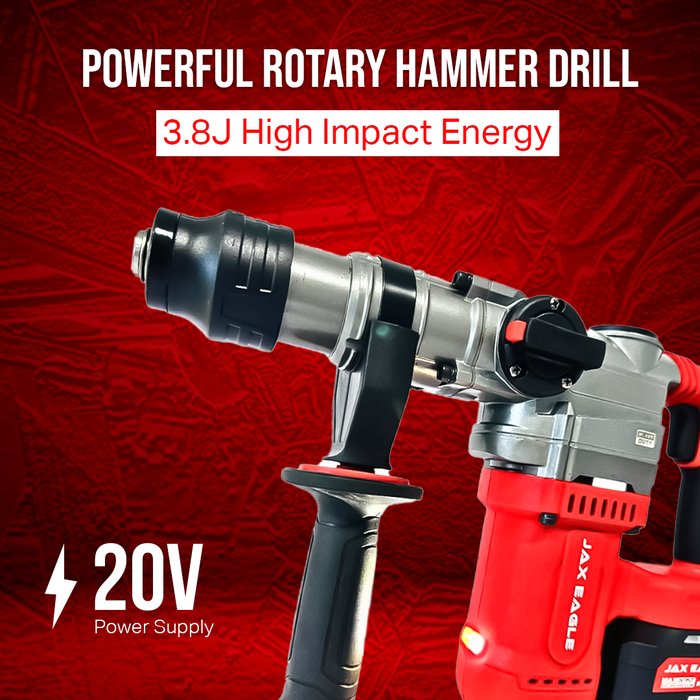 RH2702BL 20V Cordless Drill, Brushless SDS Hammer Drill with 3.8J Impact Energy