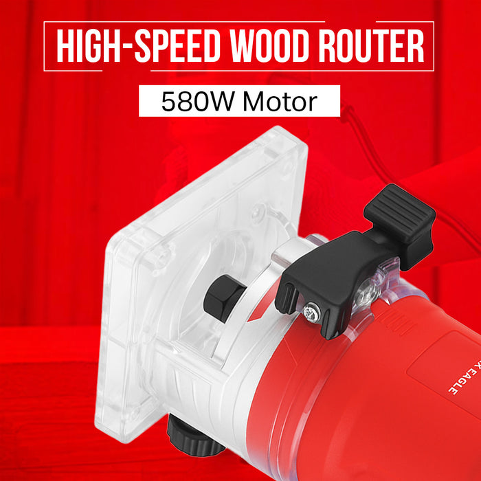 WT635M Router Tool 580W High-Speed Wood Router 32,000 RPM Electric Trim Router Compact Palm Router Plunge Router for Woodworking Edge