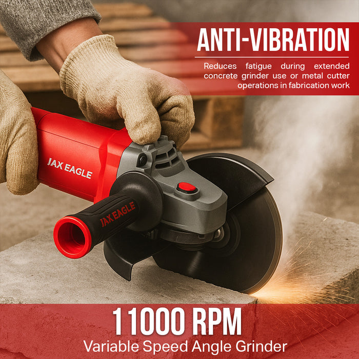 Power Angle Grinder - AG900R Heavy-Duty Corded Grinder for Cutting, Grinding & Polishing