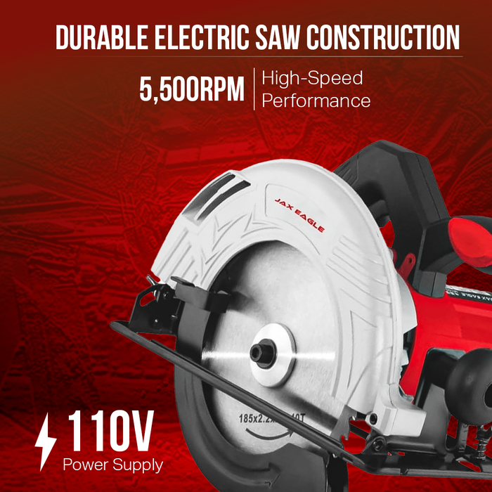 185mm Circular Saw - CS1500 High-Performance Electric Wood Cutting Saw