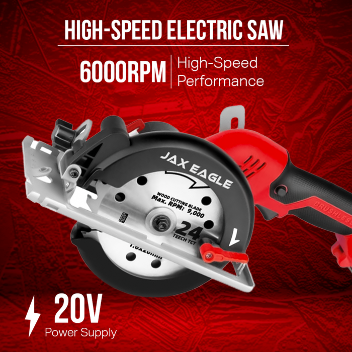 20V Cordless Circular Saw with Brushless Motor and Precision Laser Guide - CS05BL