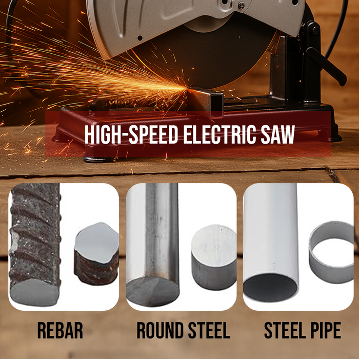 14-Inch (355mm) Metal Chop Saw CS2800PLUS – 2800W Heavy-Duty Cut Off Tool Machine