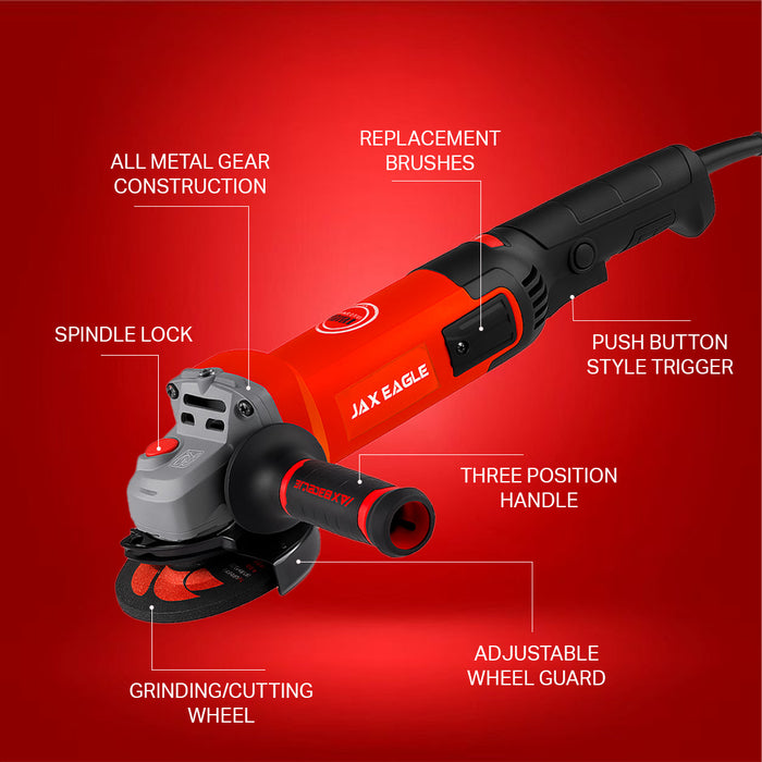 Power Angle Grinder - AG1350EC  Variable Speed Corded Grinder for Cutting, Grinding & Polishing
