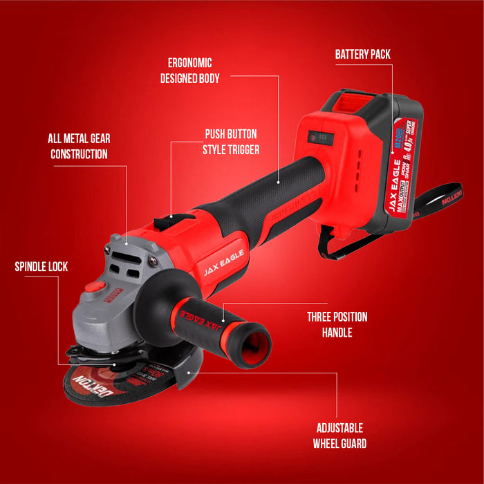 20V Cordless Brushless Angle Grinder | 4-1/2 Inch, 3-Speed Modes – AG125S