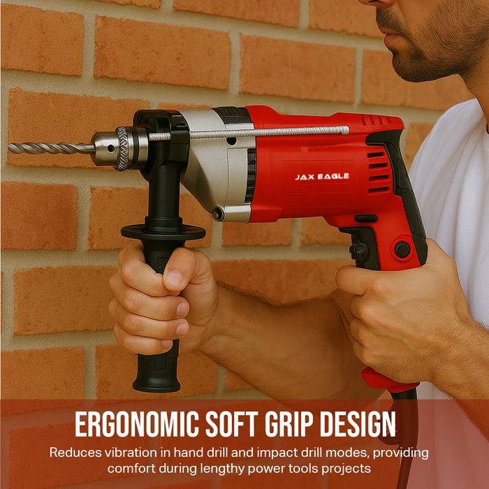 Impact Drill - ID1100 Heavy-Duty Electric Power Drill for Concrete, Metal, and Wood