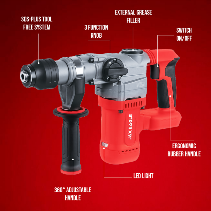 RH2702BL 20V Cordless Drill, Brushless SDS Hammer Drill with 3.8J Impact Energy