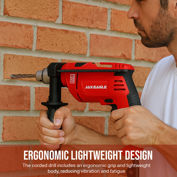 Impact Drill - ID780 Heavy-Duty Electric Power Drill for Concrete, Metal, and Wood