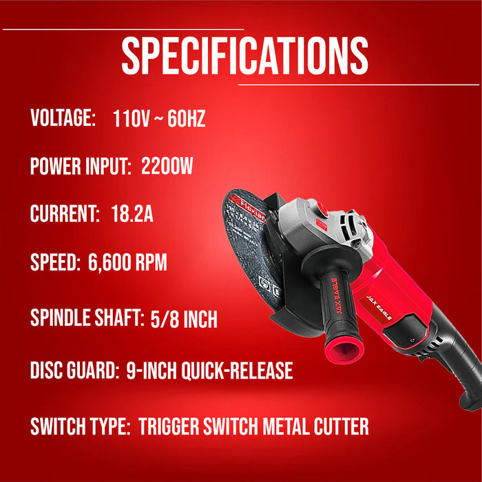 Angle Grinder - AG2400 Heavy-Duty Corded Power Angle Grinder for Cutting & Grinding