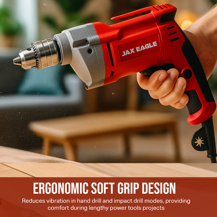 Electric Drill - ED1100 Heavy-Duty Corded Power Drill for Wood, Metal & Masonry