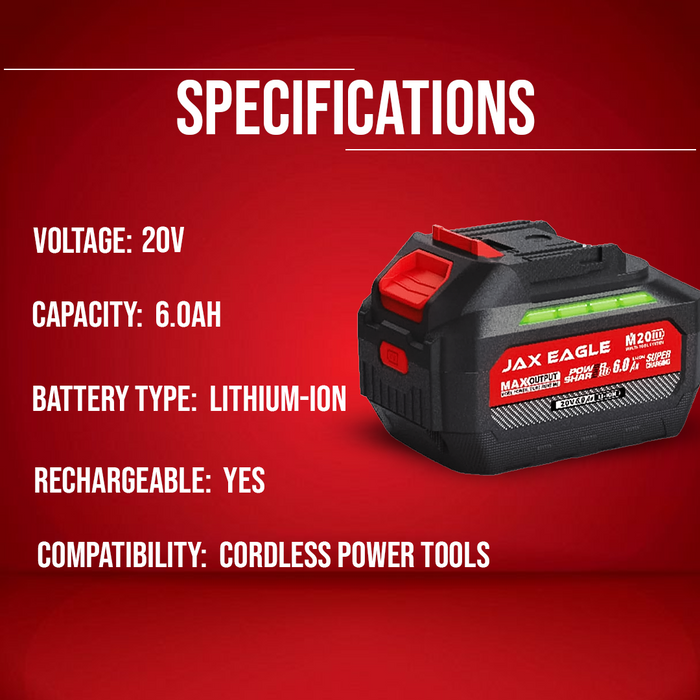 MT1860 20V 6.0Ah Lithium-Ion Battery Pack