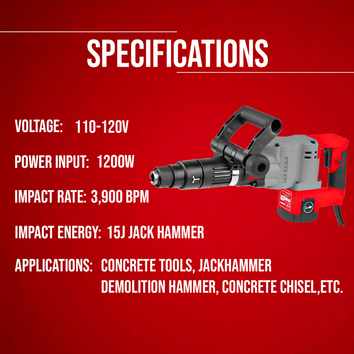 Demolition Hammer DH3503 – Heavy-Duty Jackhammer for Concrete Breaking