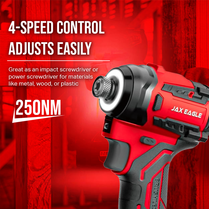 CV250PRO 20V Cordless Screwdriver, Electric Screwdriver with 250Nm Torque, 4-Speed Power Screwdriver