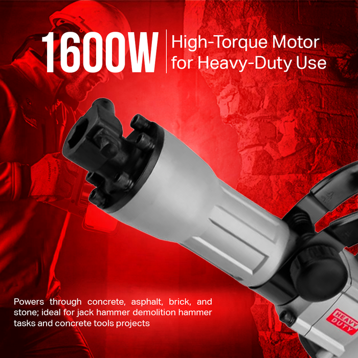 DH6501CP Jack Hammer Concrete Breaker | 1600W Heavy-Duty Demolition Hammer