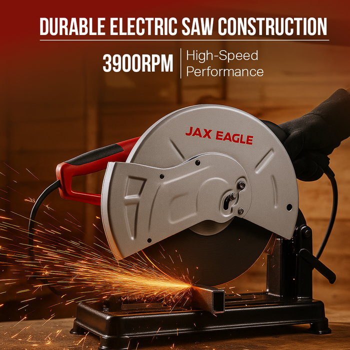 14-Inch (355mm) Metal Chop Saw CS2800PLUS – 2800W Heavy-Duty Cut Off Tool Machine