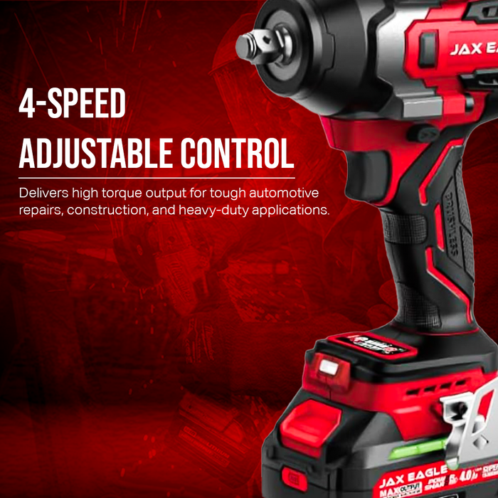 IW850PRO 20V Brushless Cordless Impact Wrench, 1/2 Inch Impact Gun, 850Nm Torque, Electric Impact Wrench